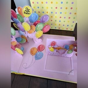 Vintage Colorful Pop-Up Baby 1st year keepsake photo album never used